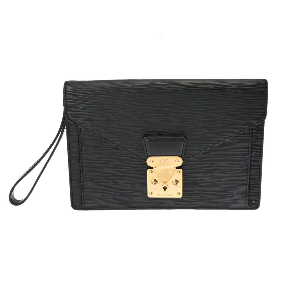 Louis Vuitton Epi Series Dragonne Clutch Bag Noir Black Leather Shoulder